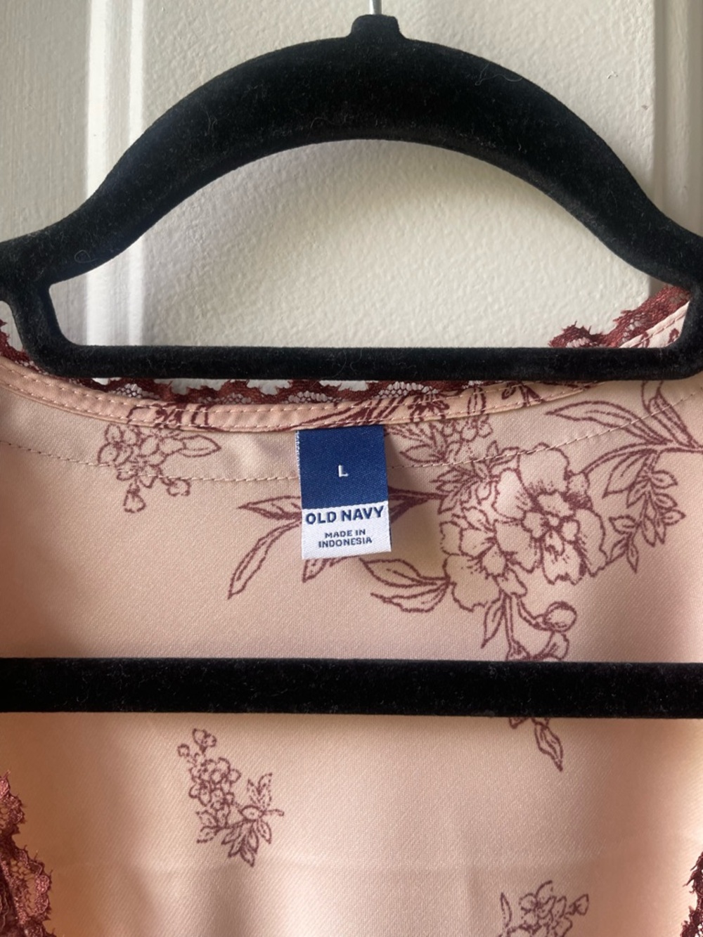 NWT Old Navy Blush Pink Floral Satin Midi Dress - Picture 2 of 6